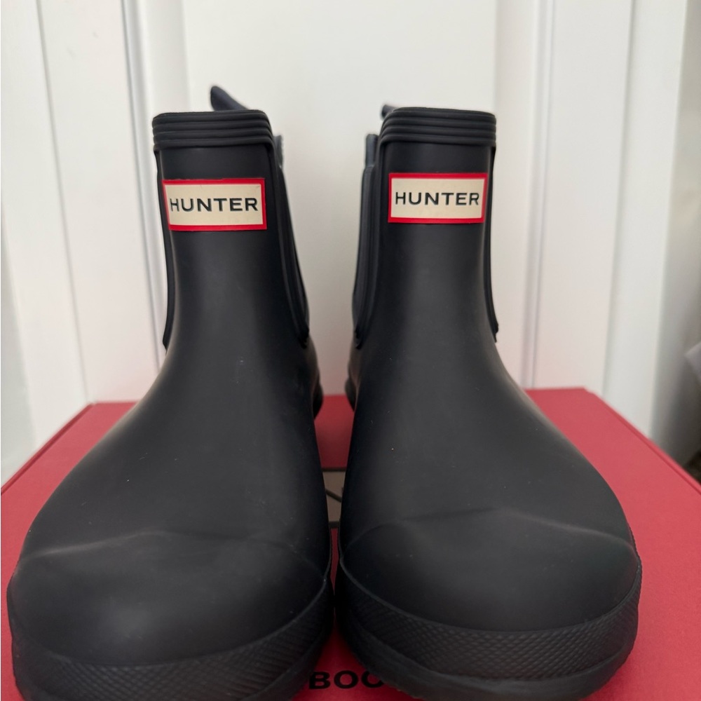 Hunter Short Rain Boots Navy Blue Size 6 Women's New with Box